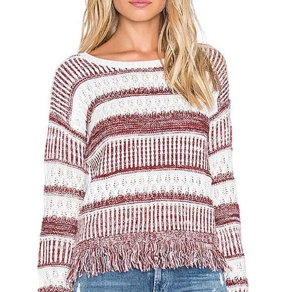 Mink Pink Fringe Sweater - Picture 1 of 6